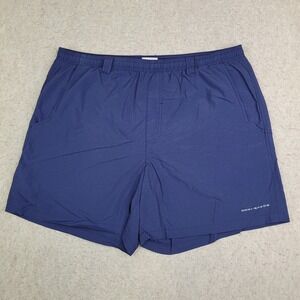 Columbia PFG Omni Shield Swimming Trunks Mens L Blue Lined 6" Inseam